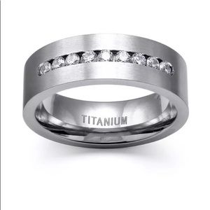 8MM Stainless Steel 316L Titanium Band Ring